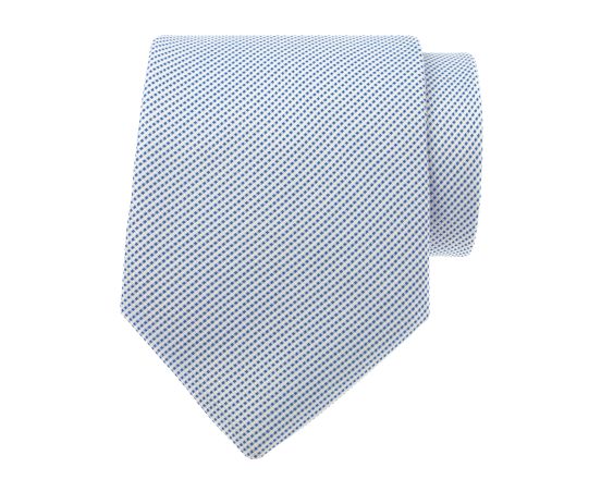 Witte stropdas met blauwe stippen