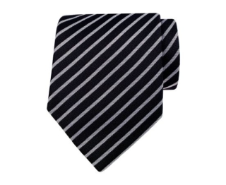 Zwarte stropdas met witte strepen