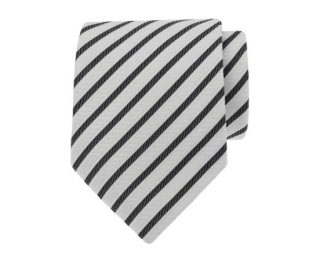 Witte stropdas met zwarte strepen