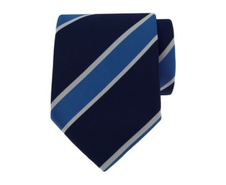 Blauwe stropdas met strepen