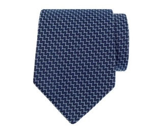 Donkerblauwe stropdas met motief