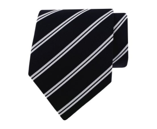 Zwarte stropdas met witte strepen
