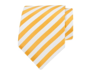 Witte stropdas met gele strepen
